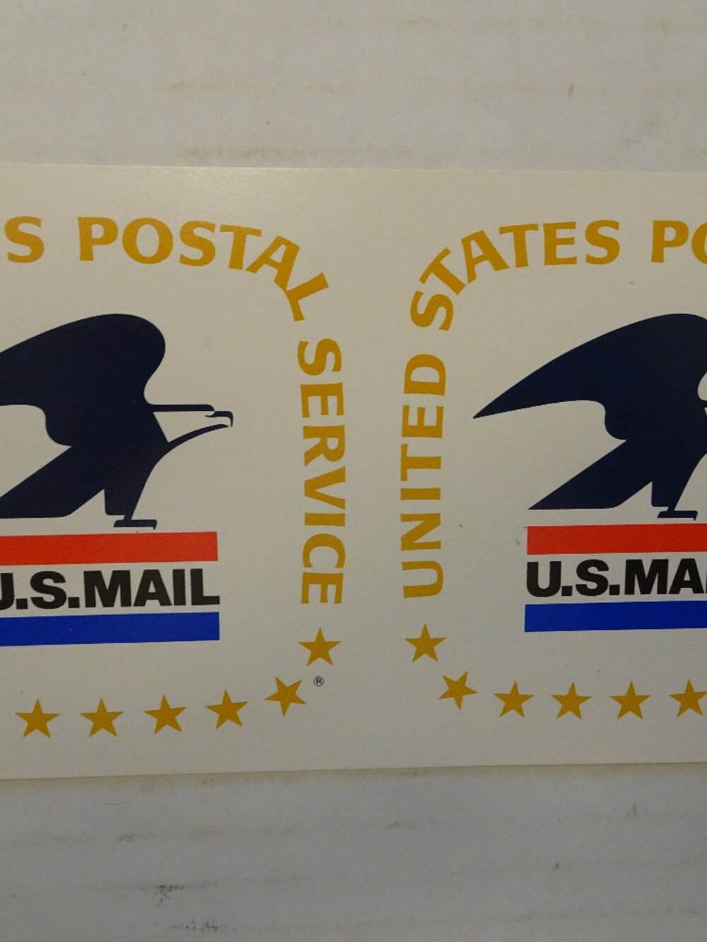 USPS U.S. Mail Standing Eagle Cardboard Sign - 6 1/4 x 3 1/2 inches -Dual Design